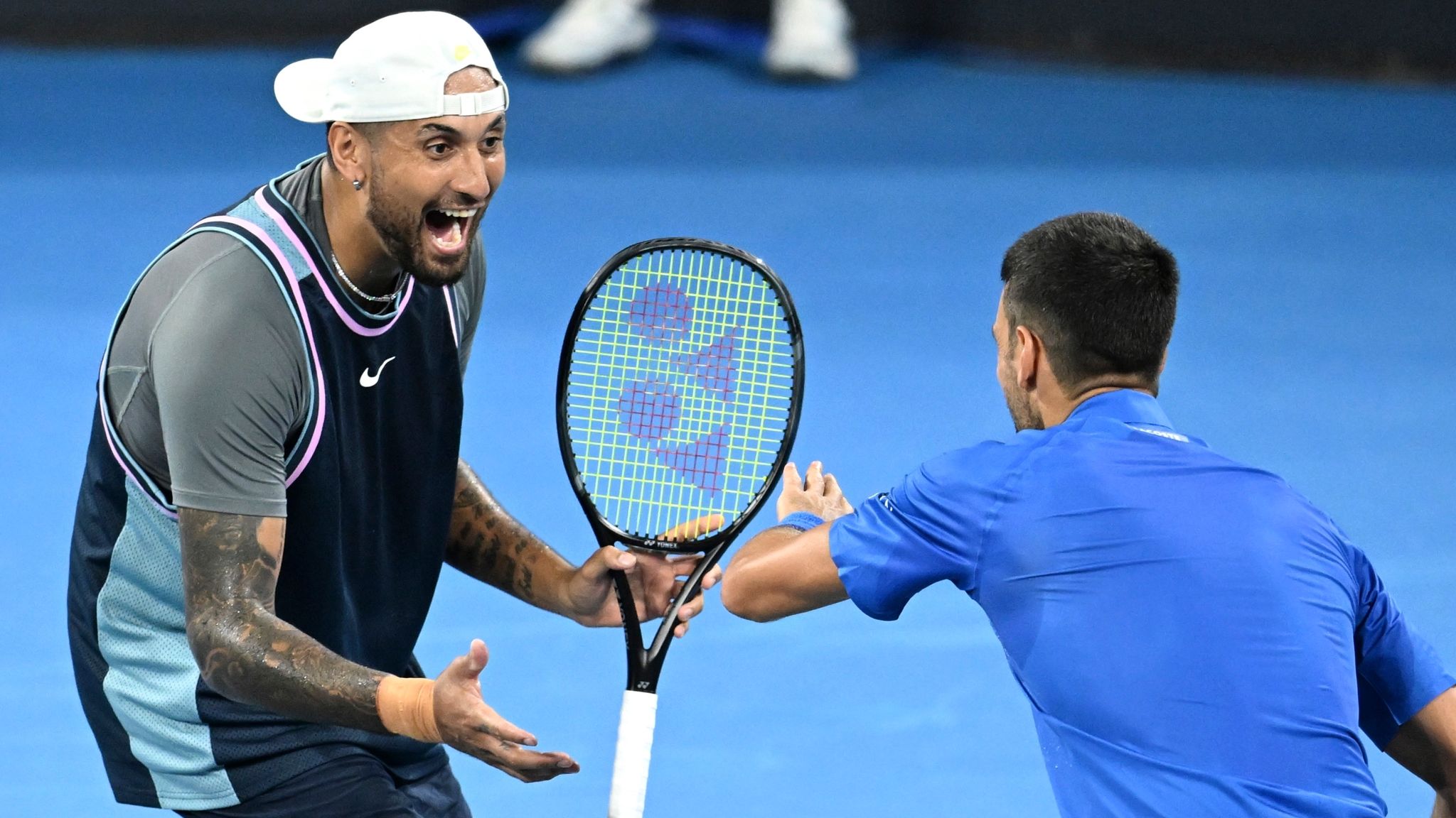 Novak Djokovic and Nick Kyrgios