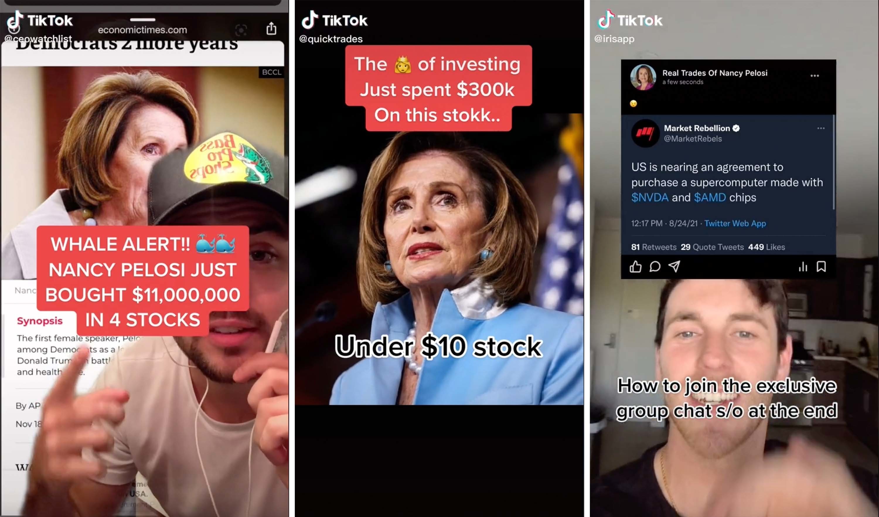 nancy pelosi tik tok Insider Trading