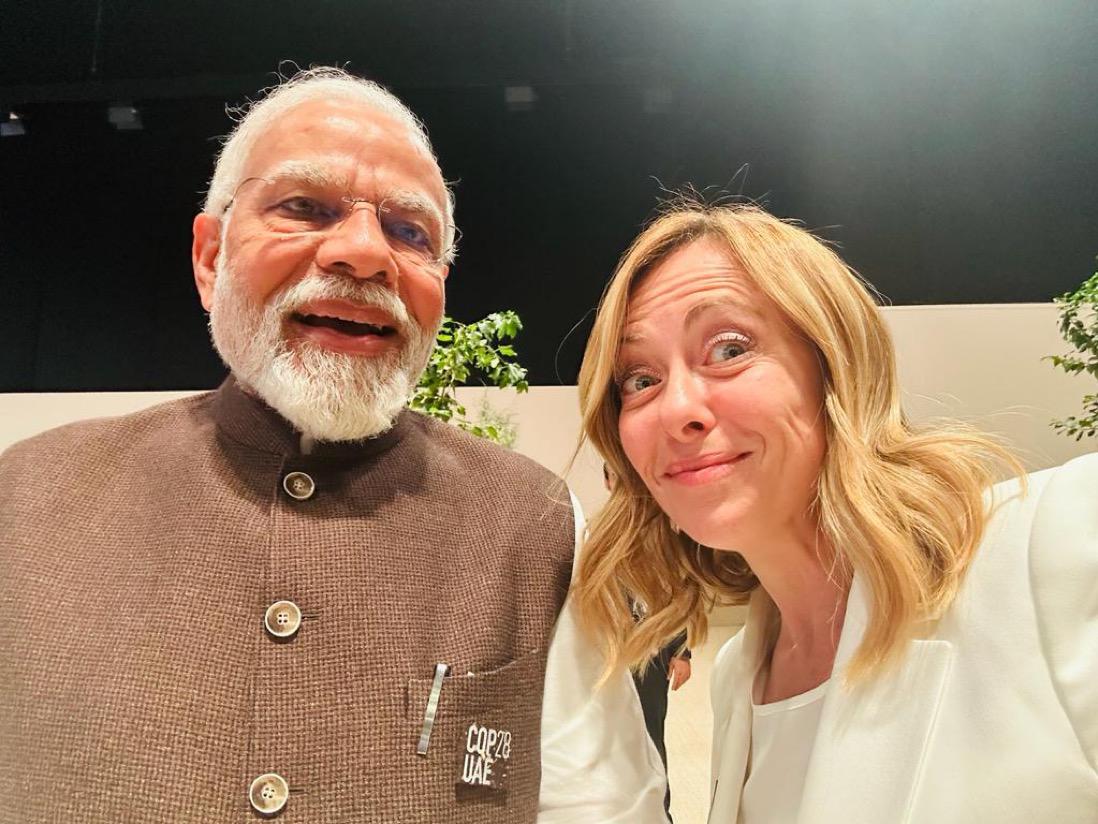 PM Modi with Italian PM Giorgia Meloni