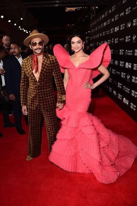 Bollywood actor Ranveer Singh and Deepika Padukone at Red Sea International Film Festival 2021