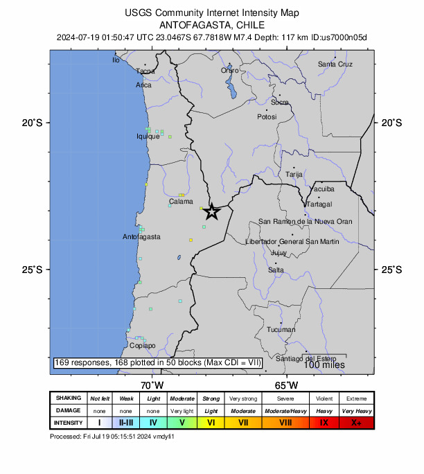 photo:The July 19, 2024, M 7.4 earthquake near Atacama, Chile 