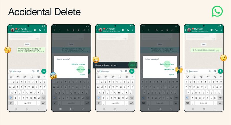 WhatsApp launches accidental delete option